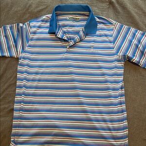 Pebble Beach Striped Golf Polo Shirt